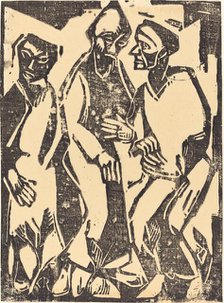 Deliberation (Beratung), 1913. Creator: Christian Rohlfs.