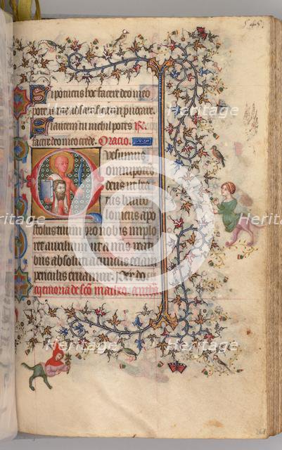 Hours of Charles the Noble, King of Navarre (1361-1425): fol. 267r, St. Bartholomew, c. 1405. Creator: Master of the Brussels Initials and Associates (French).