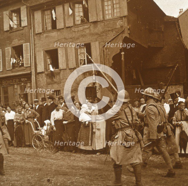 Alsace is taken, c1914-c1918. Artist: Unknown.