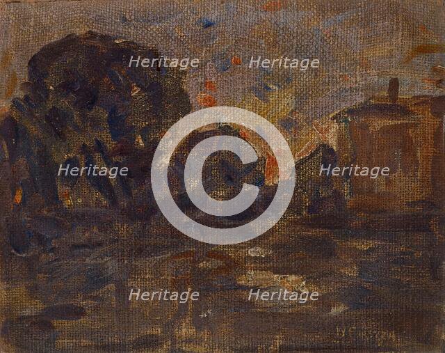 Landscape Sketch: At Twilight, 1875-1935. Creator: William Forsyth.