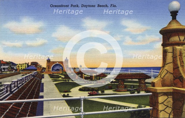 Oceanfront Park, Daytona Beach, Florida, USA, 1940. Artist: Unknown