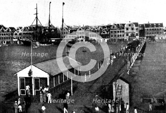 The Spanish-American War: drawbridge across the harbour, Willemstad, 1898. Creator: Unknown.
