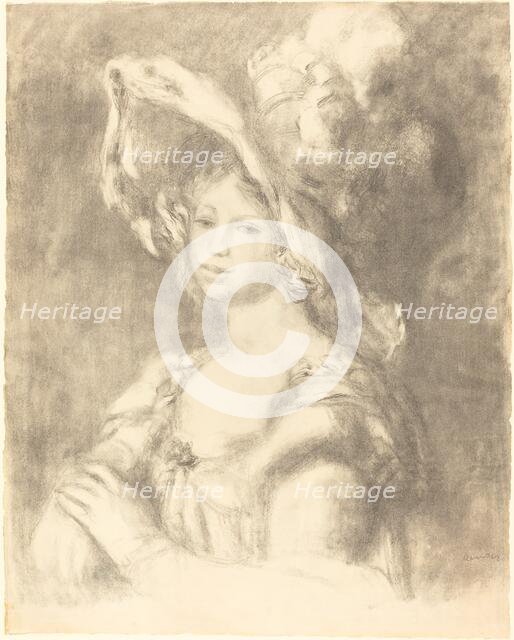 Bust of a Young Woman (Jeune femme en buste), 1892. Creator: Pierre-Auguste Renoir.