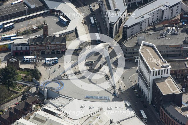 The Whittle Arch, dedicated to Sir Frank Whittle, inventor of the turbojet engine, Coventry, 2021. Creator: Damian Grady.