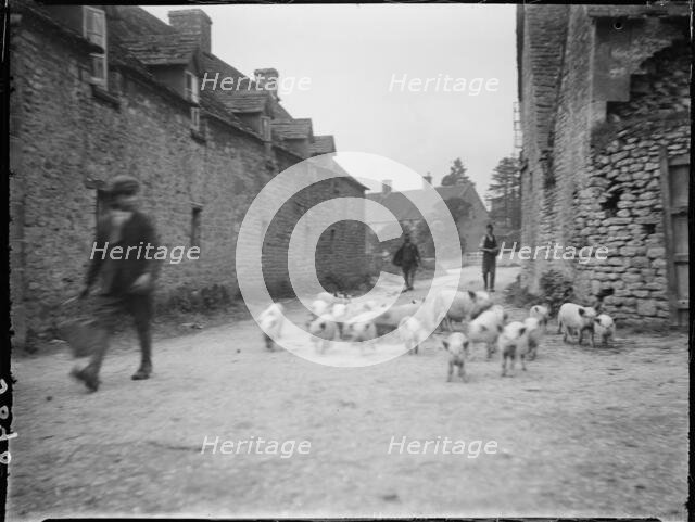 Chapel Street, Maugersbury, Cotswold, Gloucestershire, 1928. Creator: Katherine Jean Macfee.