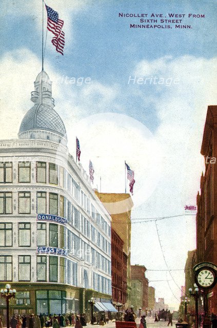Nicollet Avenue, Minneapolis, Minnesota, USA, 1910. Artist: Unknown
