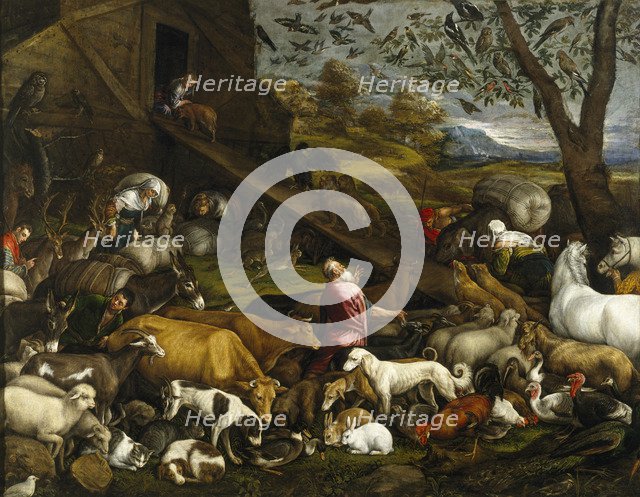 The Animals Board Noah's Ark. Artist: Bassano, Jacopo, il vecchio (ca. 1510-1592)