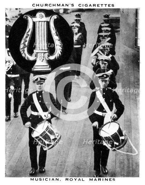 Musician, Royal Marines, 1937.Artist: WA & AC Churchman