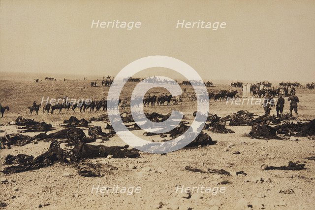 Morocco Campaign, disaster of Annual (Anoual), July 1921, help column before the bodies of the Sp…