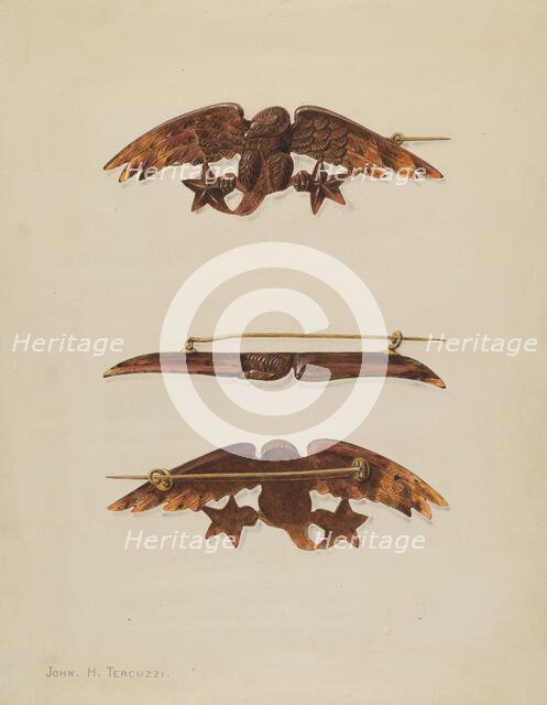 Brooch, 1935/1942. Creator: John H. Tercuzzi.