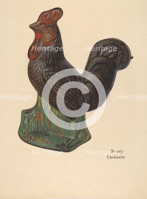 Toy Bank: Rooster, c. 1937. Creator: Beverly Chichester.