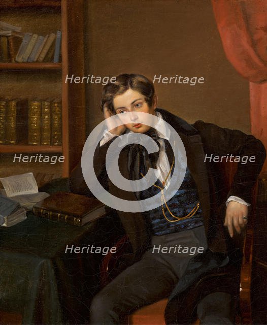 Portrait of Vladimir Nikolaevich Karamzin (1819-1878), 1935. Creator: Bard, Jean Auguste (1812-1861).