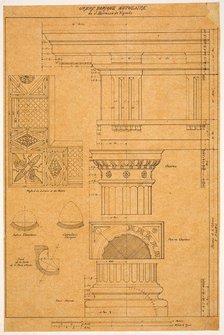 The Orders of Architecture: Student drawings after a French edition of Vignola, c. 1875. Creator: Louis Sullivan.