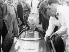 Mike Hawthorn during the International Trophy at Silverstone, Northamptonshire, 1955. Artist: Unknown