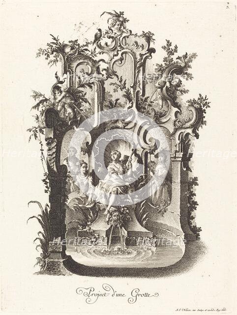 Project d'une Grotte (Plan for a Grotto), c. 1755/1760. Creator: Johann Esaias Nilson.