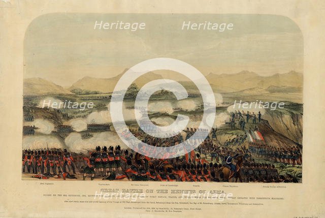 The Battle of the Alma on September 20, 1854, 1854. Artist: Anonymous  