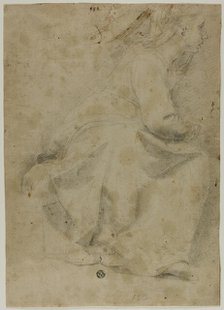 Seated Woman in Profile to Right, n.d. Creator: Domenico Fiasella.