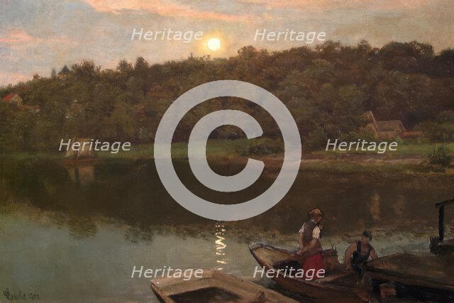 Summer Evening, 1902. Creator: Hans Gude.