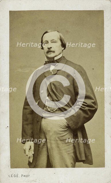 Portrait of the pianist and composer Félix Le Couppey (1811-1887). Creator: Photo studio Legé & Bergeron.