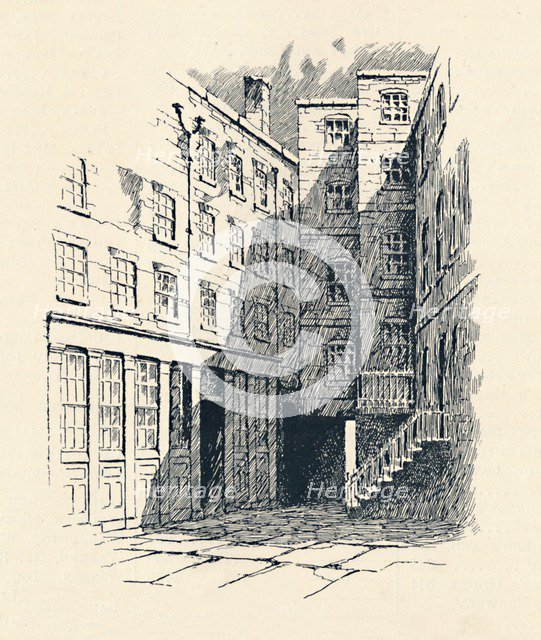 'The Cheshire Cheese Tavern - Wine Office Court, Fleet Street', 1907. Artist: F. Clementson.