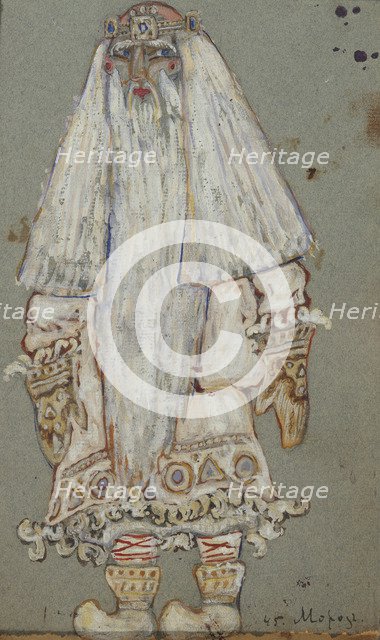 Ded Moroz. Costume design for the theatre play Snow Maiden by A. Ostrovsky, 1912. Artist: Roerich, Nicholas (1874-1947)