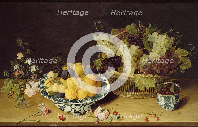 Still life of Fruit and Flowers, c1620-1640. Artist: Isaak Soreau.