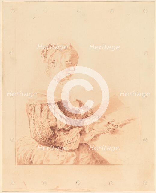 Young Girl at the Keyboard, 1767. Creator: Johannes Kornlein.