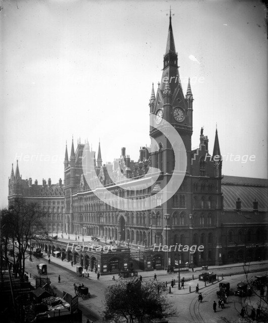 St Pancras Hotel (Midland Grand Hotel), Camden, London, from the east, c1910.  Creator: Bedford Lemere and Company.
