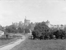 Windsor Castle from Clewer Meadows, Windsor, Berkshire, c1860-c1922. Artist: Henry Taunt