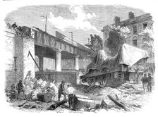 Scene of the late accident on the North London Railway, 1864. Creator: Unknown.