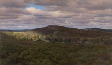 Heath landscape from Halland Cloudy September day, 1883. Creator: Niels Skovgaard.