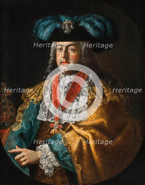 Portrait of Emperor Francis I of Austria (1708-1765) with the Order of the Golden Fleece..., 1748. Creator: Millitz, Johann Michael (1725- 1779).