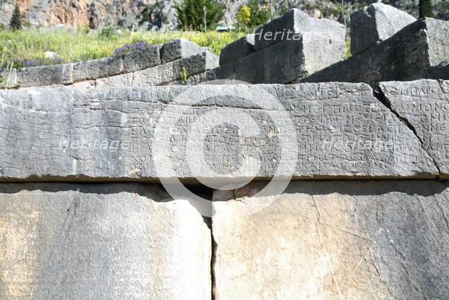 The Monument to the Kings of Argos, Delphi, Greece. Artist: Samuel Magal