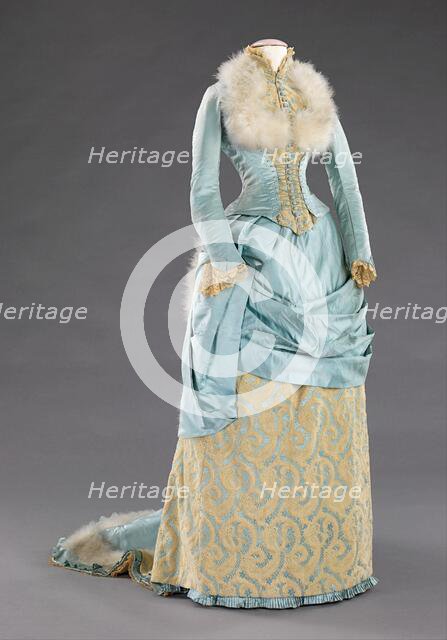 Evening dress, American, 1885. Creator: R. H. White & Co.