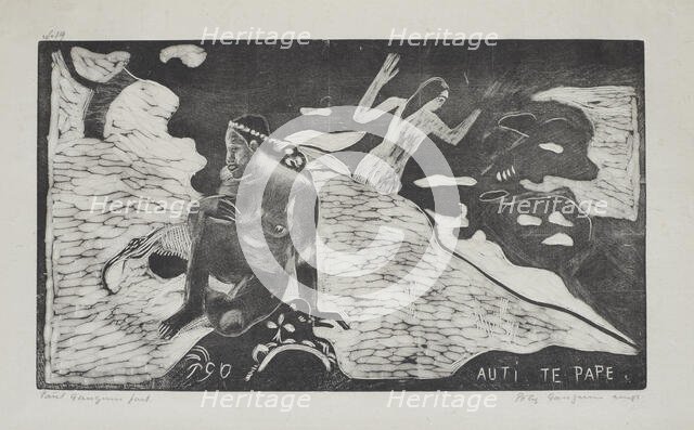 Auti te pape (Women at the river), 1894. Creator: Paul Gauguin.