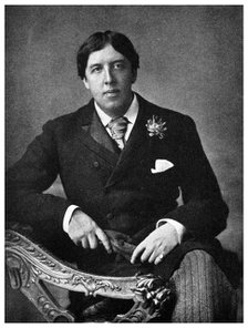 Oscar Wilde, Irish-born playwright and wit, c1891 (1956). Artist: Unknown