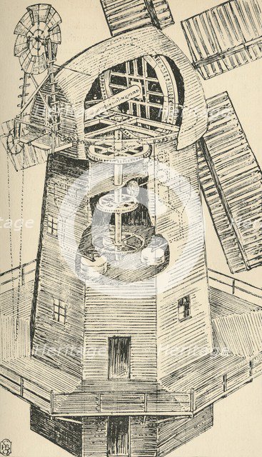'A Smock Mill', (1931). Artist: Charles Henry Bourne Quennell.