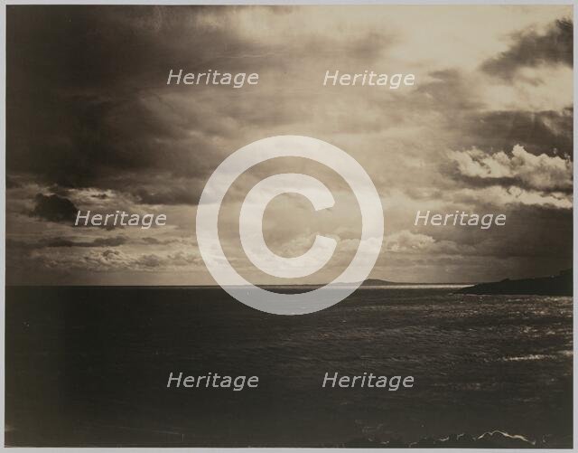 Mediterranean with Mount Agde, 1857. Creator: Gustave Le Gray.