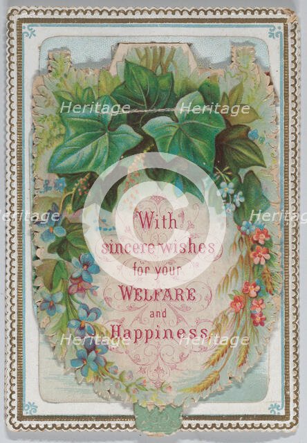 Valentine - Mechanical wreath, ca. 1875., ca. 1875. Creator: Anon.