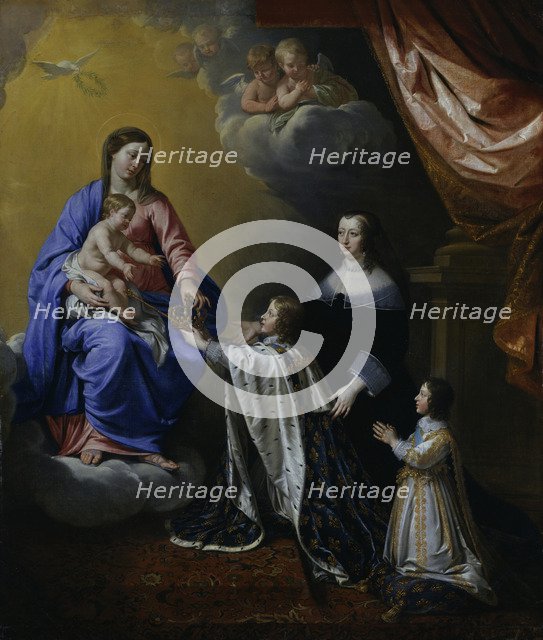 Louis XIV offers the Madonna a crown and sceptre, c. 1643.