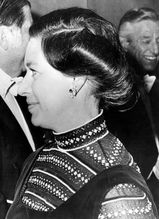Princess Margaret at the Royal Film Performance of Mary Queen of Scots, 1972. Artist: Unknown