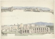 S. Giovanni E Paolo, The Villa Mattei and the Imperial Palaces, c.1809-c.1812. Creator: Josephus Augustus Knip.