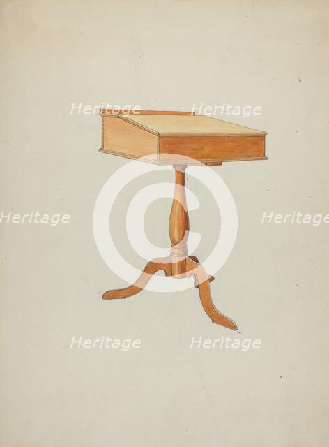 Shaker School Desk, c. 1936. Creator: Ray Holden.