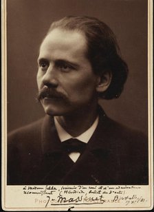 Portrait of the composer Jules Massenet (1842-1912), 1881. Creator: Anonymous.
