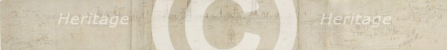 Preliminary Sketch for a View of Bruges from the South-West, 1558.  Artist: Anthonis van den Wyngaerde.