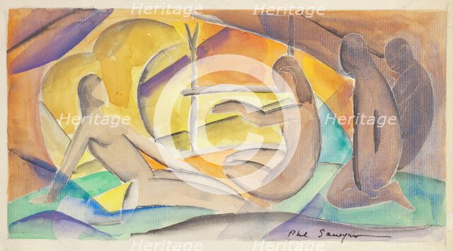 Sketch for Fresco. Creator: Philip Ayer Sawyer.