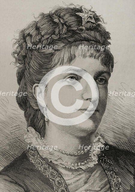Margherita of Savoy, 1878.  Creator: Arturo Carretero y Sánchez.