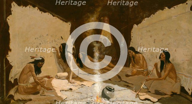 Historians of the Tribe, 1890/99. Creator: Frederic Remington.