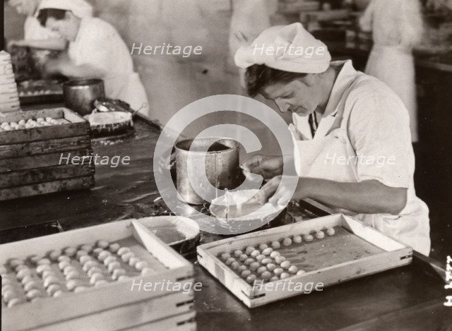 Cream manufacturing department, Rowntree factory, York, Yorkshire, 1949. Artist: Unknown