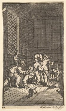 Hudibras Catechized (Seventeen Small Illustrations for Samuel Butler's Hudibras, no. 14), 1721-26. Creator: William Hogarth.